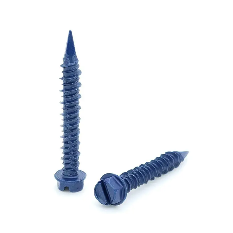 Hex Washer Head Slotted Concrete Screw